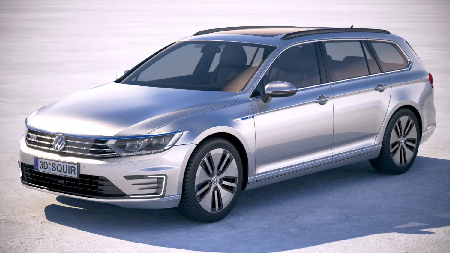 Volkswagen Passat Variant GTE 2018 3D Model .c4d .max .obj .3ds .fbx .stl .blend