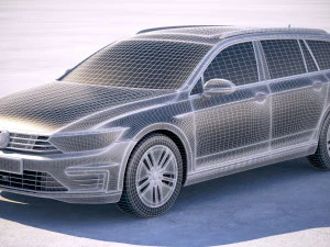 Volkswagen Passat Variant GTE 2018 3D Model