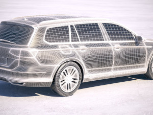 Volkswagen Passat Variant GTE 2018 3D मॉडल