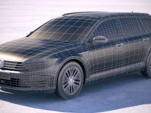 Volkswagen Passat Variant GTE 2018 3D Model