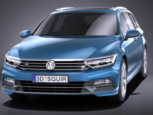Volkswagen Passat Variant R-line 2015 vray 3D Model