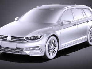 Volkswagen Passat Variant R-line 2015 vray 3D Model