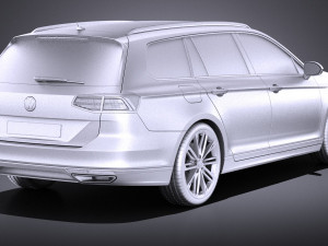 Volkswagen Passat Variant R-line 2015 vray 3D Model