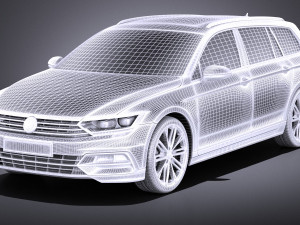 Volkswagen Passat Variant R-line 2015 vray 3D Model