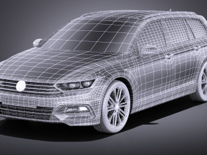Volkswagen Passat Variant R-line 2015 vray 3D Model