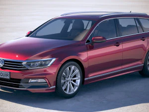 Volkswagen Passat Variante linha R 2018 Modelo 3D