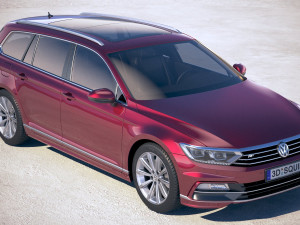 Volkswagen Passat Variant R-line 2018 Model 3D