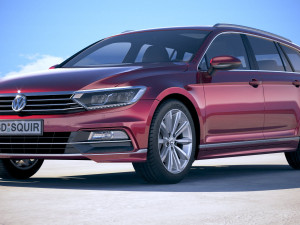 Volkswagen Passat Variant R-line 2018 Model 3D