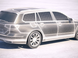 Volkswagen Passat Variant R-line 2018 Model 3D