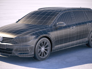 Volkswagen Passat Variant R-line 2018 Model 3D