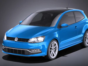 大众 Polo 三门 2015 vray 3D 模型