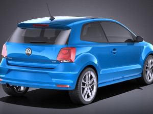 Volkswagen Polo 3-door 2015 vray 3D-Modell