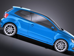 Volkswagen Polo 3-door 2015 vray 3D-Modell