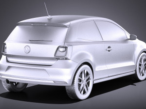 Volkswagen Polo 3-door 2015 vray 3D-Modell