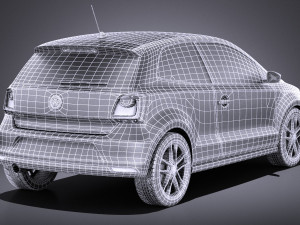 Volkswagen Polo 3-door 2015 vray 3D-Modell