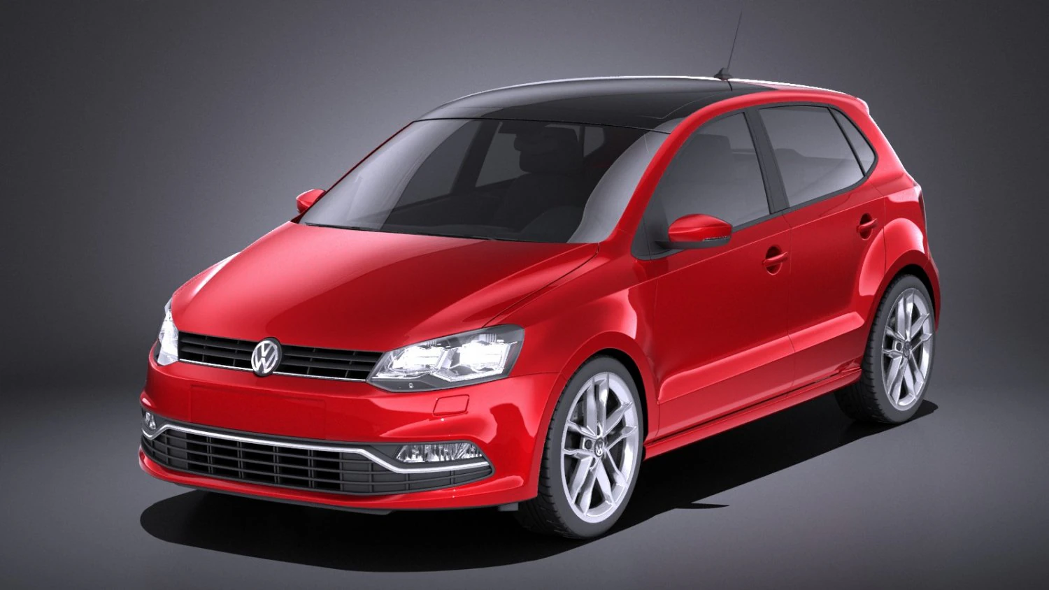Volkswagen Polo 5-door 2015 vray 3D Model .c4d .max .obj .3ds .fbx .stl .blend