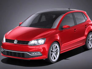 大众 Polo 5 门 2015 vray 3D 模型