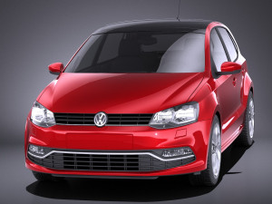 Volkswagen Polo 5-door 2015 vray 3Dモデル