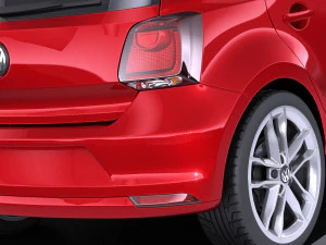 Volkswagen Polo 5-door 2015 vray 3D Model