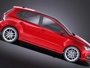 Volkswagen Polo 5-door 2015 vray 3D Model