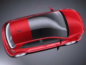 Volkswagen Polo 5-door 2015 vray 3D Model