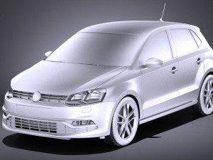 Volkswagen Polo 5-door 2015 vray 3Dモデル