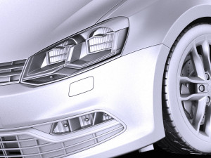 Volkswagen Polo 5-door 2015 vray 3Dモデル