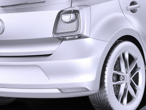 Volkswagen Polo 5-door 2015 vray 3Dモデル