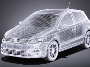 Volkswagen Polo 5-door 2015 vray 3Dモデル