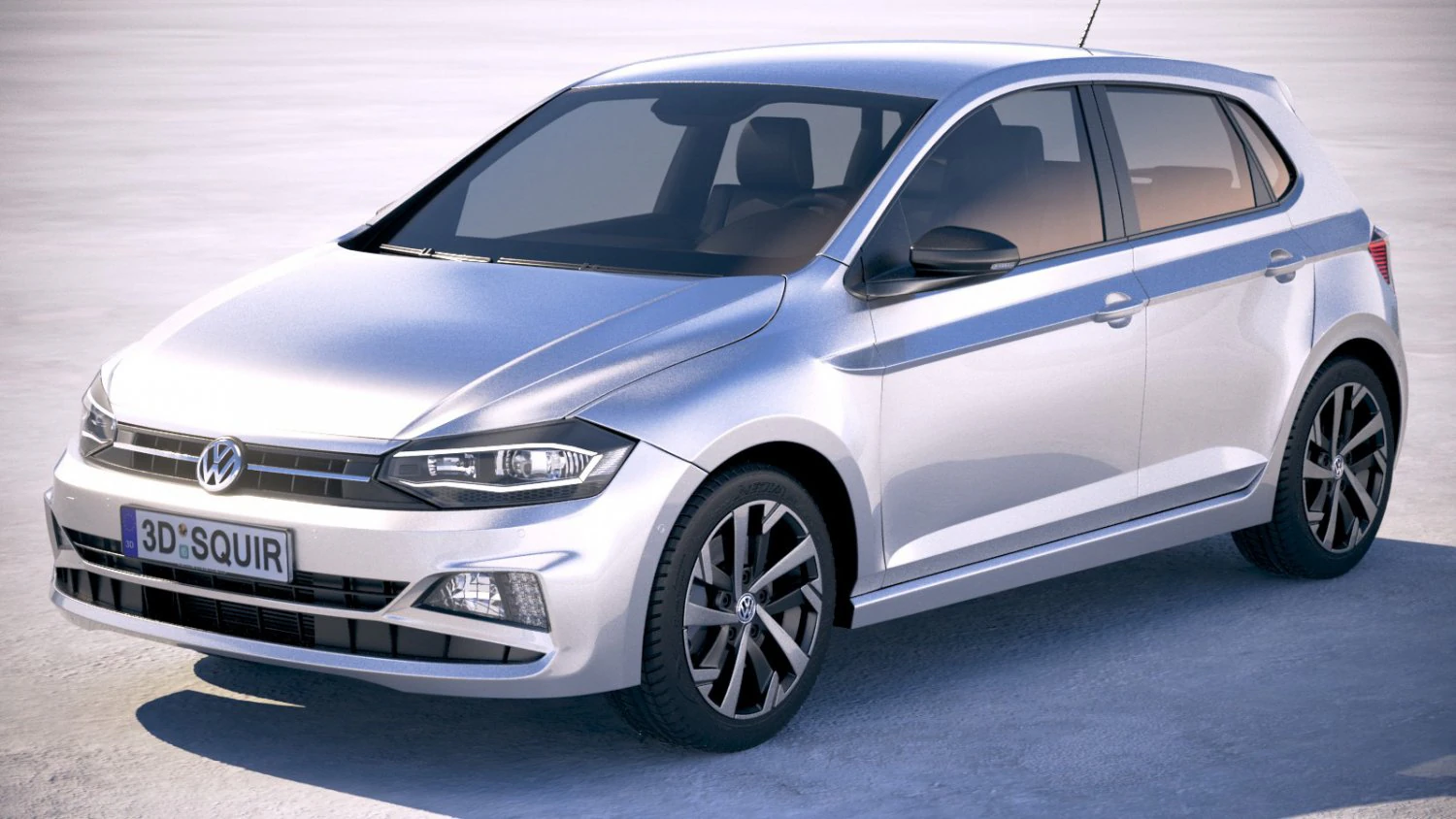 Volkswagen Polo 5-door 2018 3D Model .c4d .max .obj .3ds .fbx .stl .blend 