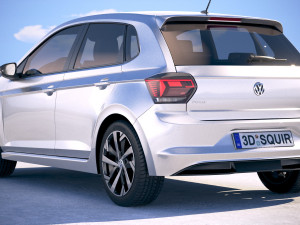 Volkswagen Polo 5-door 2018 3Dモデル