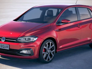 Volkswagen Polo GTI 2018 3D Modell
