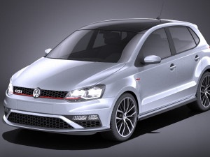 Volkswagen Polo GTI 5-door 2015 vray Modello 3D