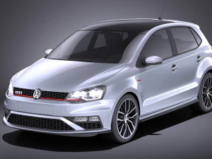 大众 Polo GTI 5 门 2015 vray 3D 模型