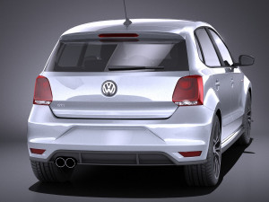 Volkswagen Polo GTI 5-door 2015 vray 3D Model