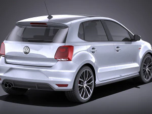 Volkswagen Polo GTI 5-door 2015 vray 3D Model