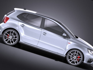Volkswagen Polo GTI 5-door 2015 vray 3D Model