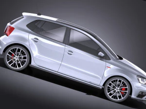 Volkswagen Polo GTI 5-door 2015 vray 3D Model