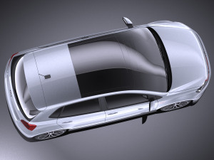 Volkswagen Polo GTI 5-door 2015 vray 3D Model