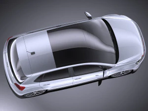 Volkswagen Polo GTI 5-door 2015 vray 3D Model