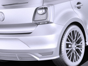 Volkswagen Polo GTI 5-door 2015 vray 3D Model