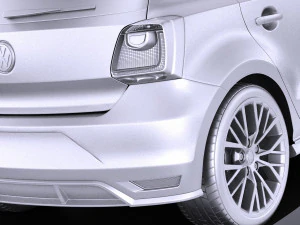 Volkswagen Polo GTI 5-door 2015 vray 3D Model