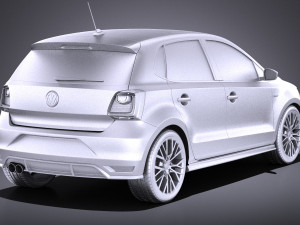 Volkswagen Polo GTI 5-door 2015 vray 3D Model