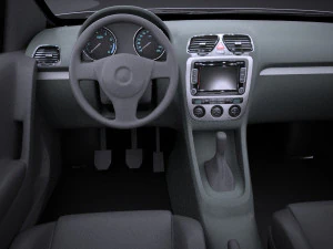 Volkswagen Polo GTI 5-door 2015 vray 3D Model