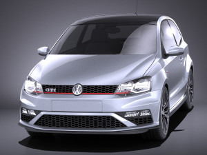 Volkswagen Polo GTI 3-door 2015 vray 3D 모델