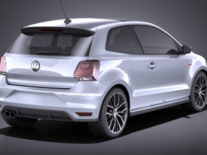 Volkswagen Polo GTI 3-door 2015 vray 3D 모델