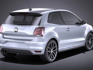 Volkswagen Polo GTI 3-door 2015 vray 3D Model