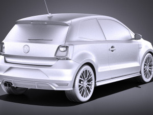 Volkswagen Polo GTI 3-door 2015 vray 3D 모델
