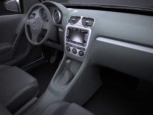 Volkswagen Polo GTI 3-door 2015 vray 3D Model
