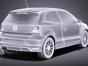 Volkswagen Polo GTI 3-door 2015 vray 3D 모델